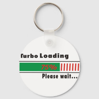 Turbo Loading Een ogenblik geduld Sleutelhanger