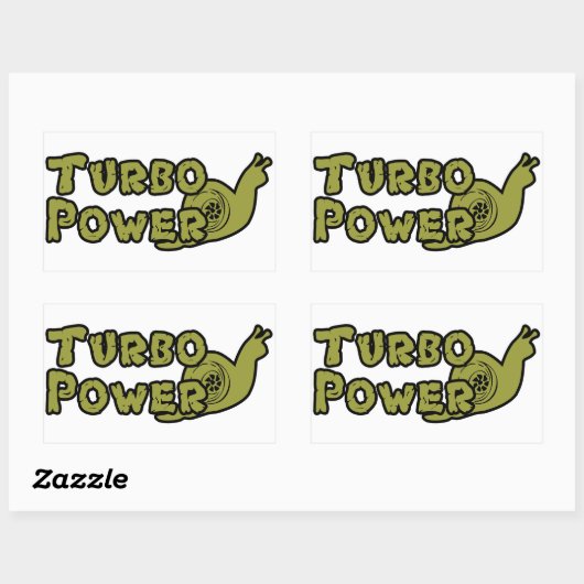 Turbo Power Rechthoekige Sticker (Vel)