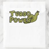 Turbo Power Rechthoekige Sticker (Tas)