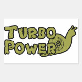 Turbo Power Rechthoekige Sticker (Voorkant)