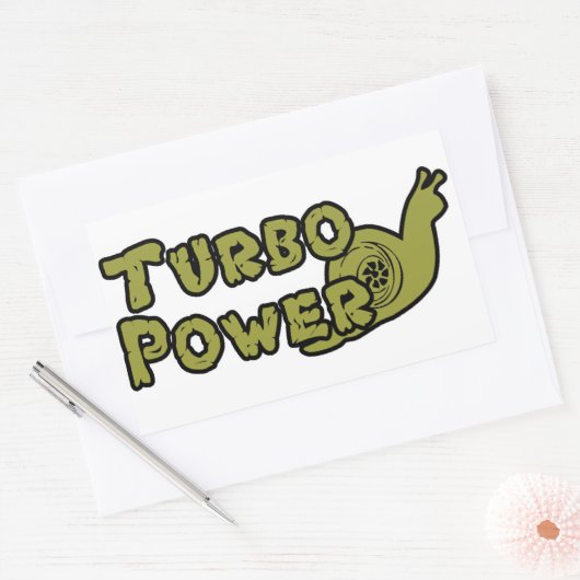Turbo Power Rechthoekige Sticker (Envelop)
