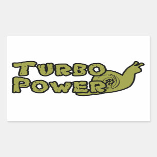 Turbo Power Rechthoekige Sticker