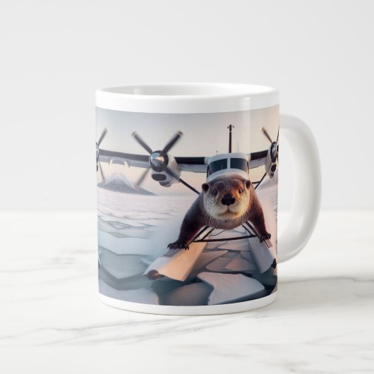 Turbo Prop Twin Engine Float Plane Struik Nederlan Grote Koffiekop (Voorkant rechts)