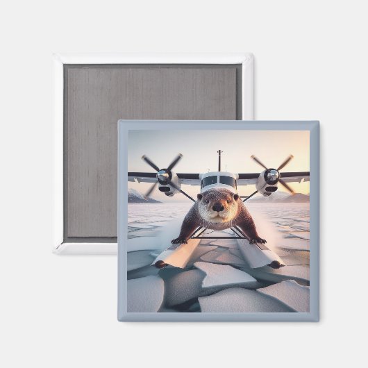 Turbo Prop Twin Engine Float Plane Struik Nederlan Magneet (Voorkant / Achterkant)