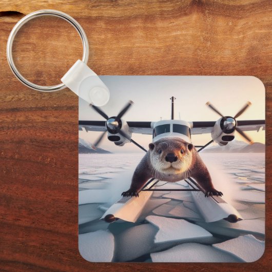 Turbo Prop Twin Engine Float Plane Struik Nederlan Sleutelhanger (Voorkant)