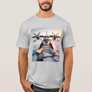 Turbo Prop Twin Engine Float Plane Struik Nederlan T-shirt