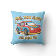 Turbo Racer "Voel de Snelheid" Cartoon Sportauto