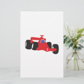 Turbo racewagen briefpapier (Staand voorkant)