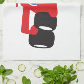 Turbo racewagen theedoek (Gevouwen)