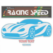 Turbo Racing Speed Car – Performance Auto Art Sticker (Voorkant)