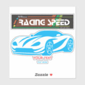 Turbo Racing Speed Car – Performance Auto Art Sticker (Vel)