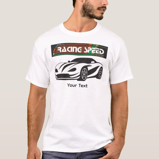 Turbo Racing Speed Car – Performance Auto Art T-shirt (Voorkant)