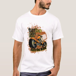 Turbo Sinaasappel Verbrand de weg Graphic T-shirt