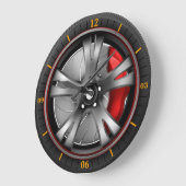 Turbo Spin – Racing Wheel Wall Art Grote Klok (Hoek)