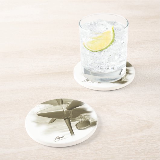 TURBO  Vliegtuig Onderzetter (Zijkant)