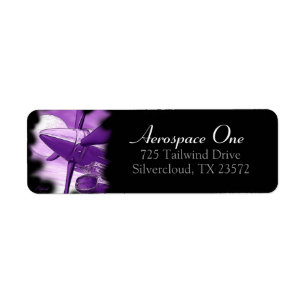 Turbo Vliegtuig paars reactieadreslabel Etiket