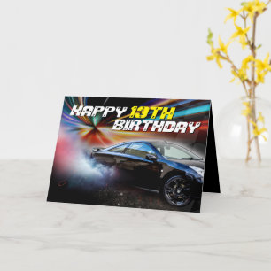 Turbocharge Street Racing Birthday Kaart
