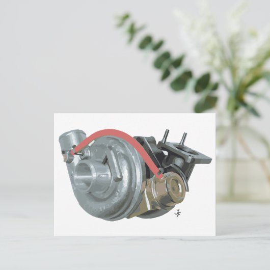 Turbocompressor Briefkaart (Staand voorkant)