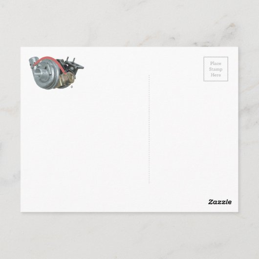 Turbocompressor Briefkaart (Achterkant)