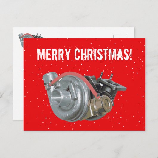 Turbocompressor Feestdagenkaart (Voorkant / Achterkant)