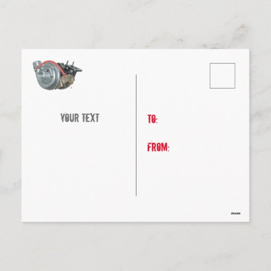 Turbocompressor Feestdagenkaart (Achterkant)