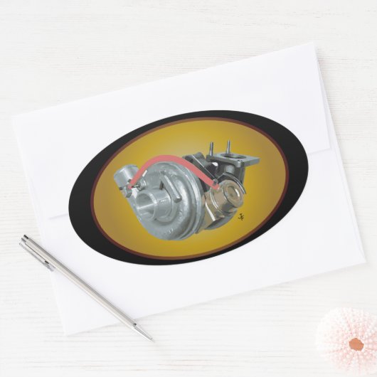 Turbocompressor Ovale Sticker (Envelop)