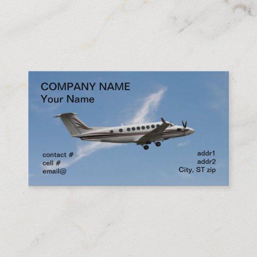 turbopropje voor middelgrote tweeling visitekaartje (Voorkant)