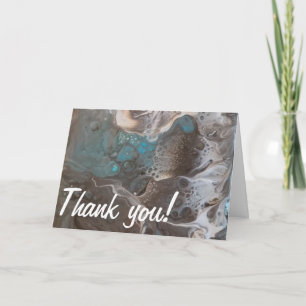 "Turbulent blauwgroen mocha whip" bedankt Kaart