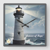 "Turbulent Zee kalm" Vierkante Klok (Voorkant)