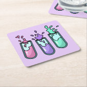 Turbulente reageerbuizen kartonnen onderzetters (Schuin)