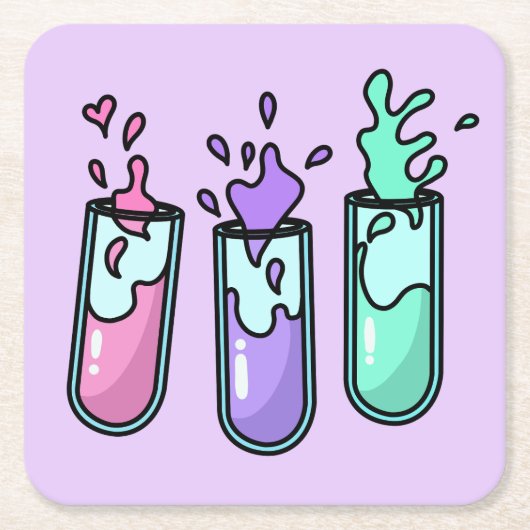 Turbulente reageerbuizen kartonnen onderzetters (Voorkant)