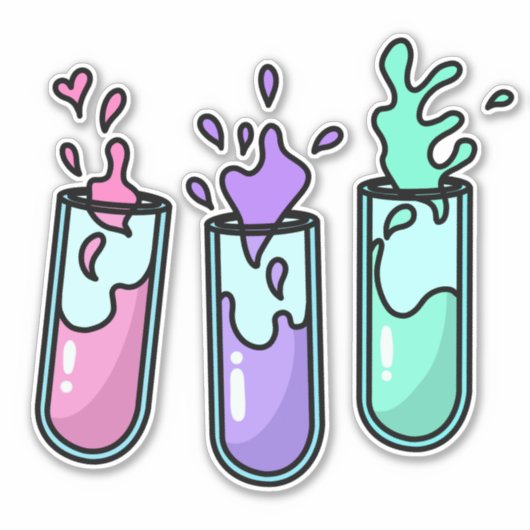 Turbulente Reageerbuizen Sticker (Voorkant)