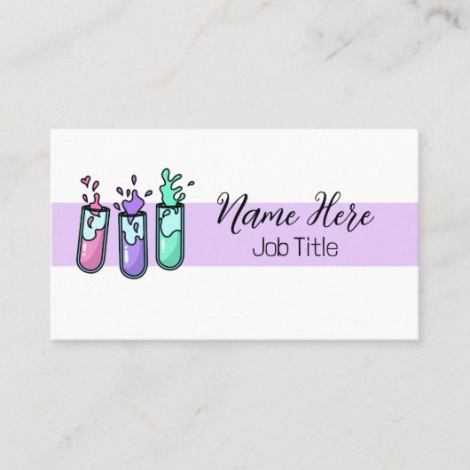 Turbulente reageerbuizen visitekaartje (Voorkant)