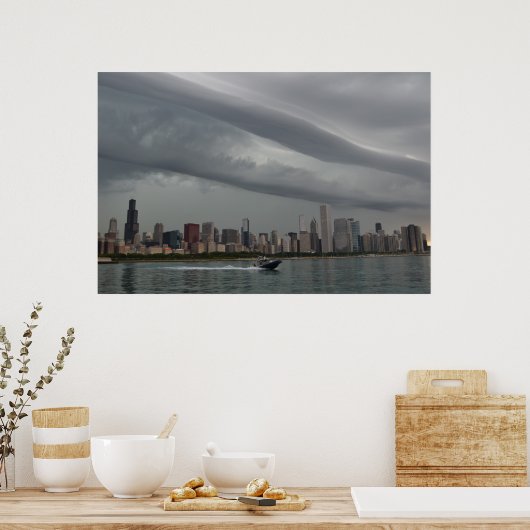 turbulente skies over Chicago Poster (Keuken)