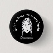 Turbulente zwarte Button (Voorkant)