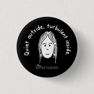 Turbulente zwarte Button