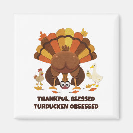 TURDUCKEN BEZETEN Grappige Thanksgiving Magneet