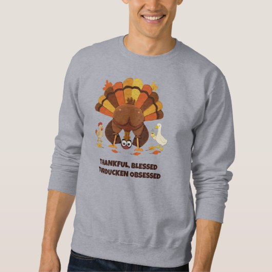 TURDUCKEN BEZETEN Grappige Thanksgiving Trui (Voorkant)