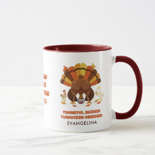 TURDUCKEN BEZETEN Leuk vrienden-Thanksgiving Mok