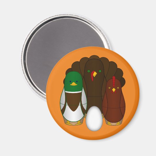 Turducken Magneet (Voorkant / Achterkant)