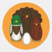 Turducken - ronde sticker (Voorkant)