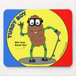 Turdy Boy Stand - Rood en Blauw Mousepad - Schoon Muismat