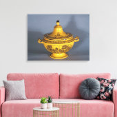 Tureen met zwart afdrukontwerp, c.1820 canvas afdruk (Insitu (Woonkamer))