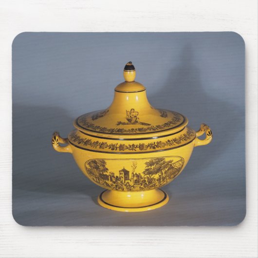 Tureen met zwart afdrukontwerp, c.1820 muismat (Voorkant)