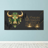 Türelem | Motiváció | stierenmarkt Canvas Afdruk (Insitu (Houten vloer))