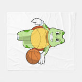 Turf als Basketball-speler met Basketball.PNG Fleece Deken (Voorkant (Horizontaal))