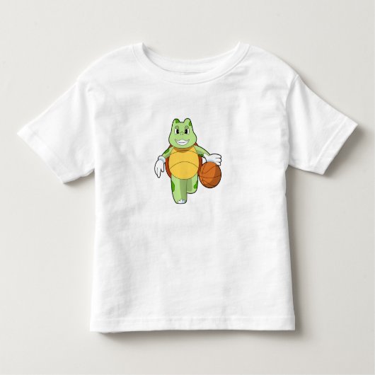 Turf als Basketball-speler met Basketball.PNG Kinder Shirts (Voorkant)