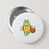 Turf als Basketball-speler met Basketball.PNG Ronde Button 7,6 Cm (Voorkant /achterkant)