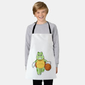 Turf als Basketball-speler met Basketball.PNG Schort (Gedragen)