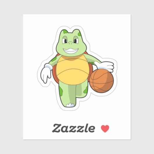 Turf als Basketball-speler met Basketball.PNG Sticker (Vel)